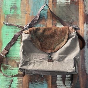 Rough & Tumble Medium 1904 waxed canvas crossbody backpack bag